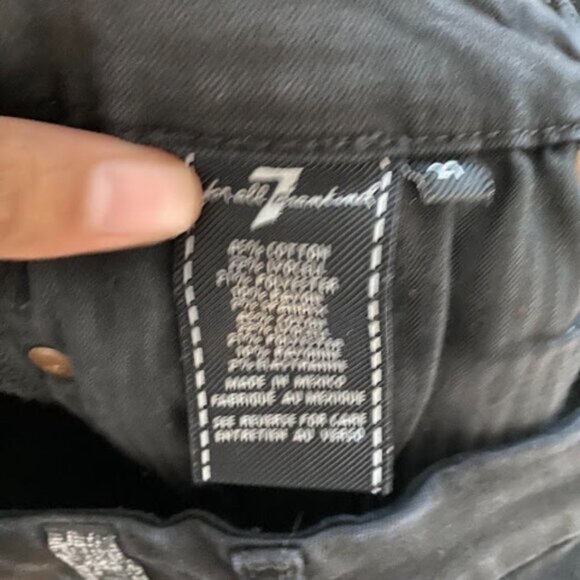 7 For All Mankind B(air) Black Women's Ankle Skinny Jeans Size 27 - Picture 8 of 9